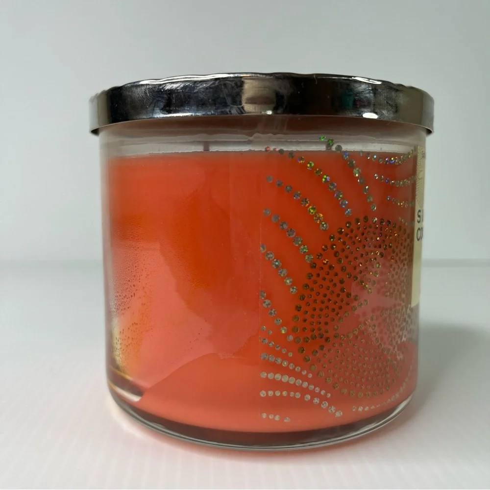 Bath and Body Works Orange Sunny Coconut Dress 3 Wick Candle NEW 14.5oz Summer